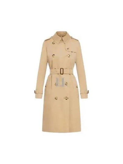 Kensington Heritage Cotton Trench Double Coat Beige - BURBERRY - BALAAN 2