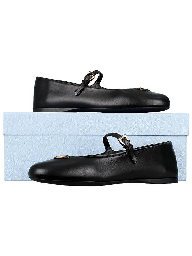 Nappa Leather Ballerinas Shoes Black - PRADA - BALAAN 11