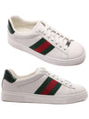 Ace Web Leather Low Top Sneakers White - GUCCI - BALAAN 2