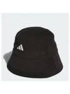 Embroidered Logo Corduroy Bucket Hat Off Black - ADIDAS - BALAAN 1