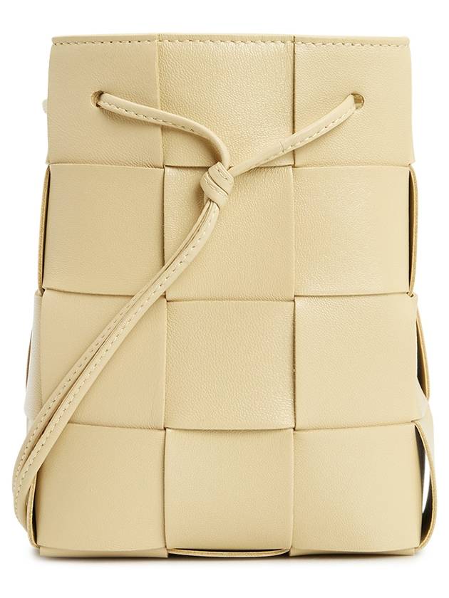 Intrecciato Cassette Small Bucket Bag Porridge - BOTTEGA VENETA - BALAAN 3