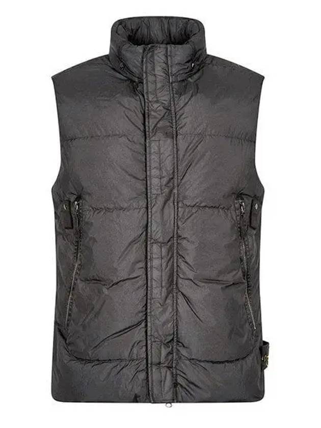 Crinkle Reps Padded Vest Dark Grey - STONE ISLAND - BALAAN 2