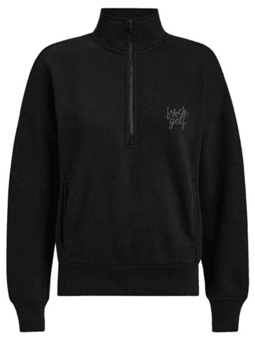 F*Ck Golf French Terry Quarter Zip Boxy Sweater Onyx - G/FORE - BALAAN 1