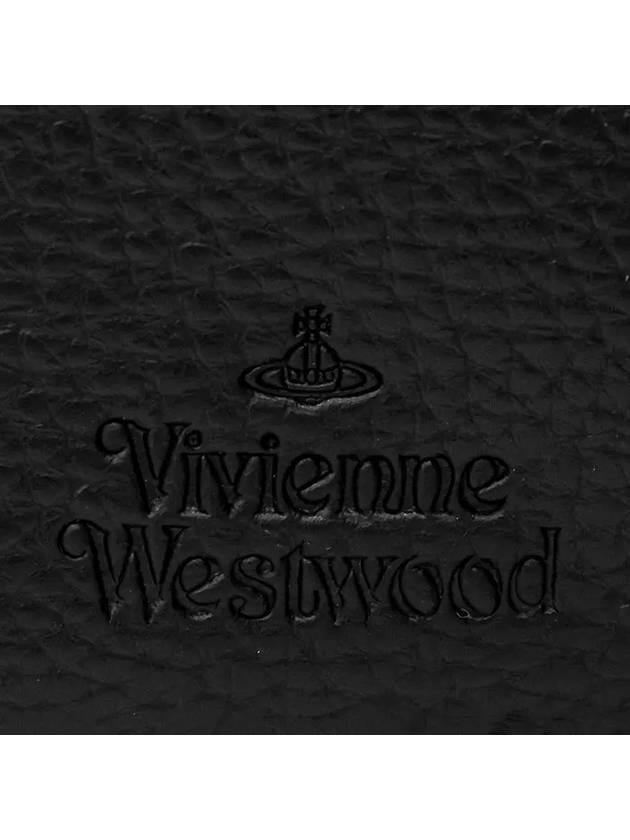 Grain Leather Half Wallet Black - VIVIENNE WESTWOOD - BALAAN 8