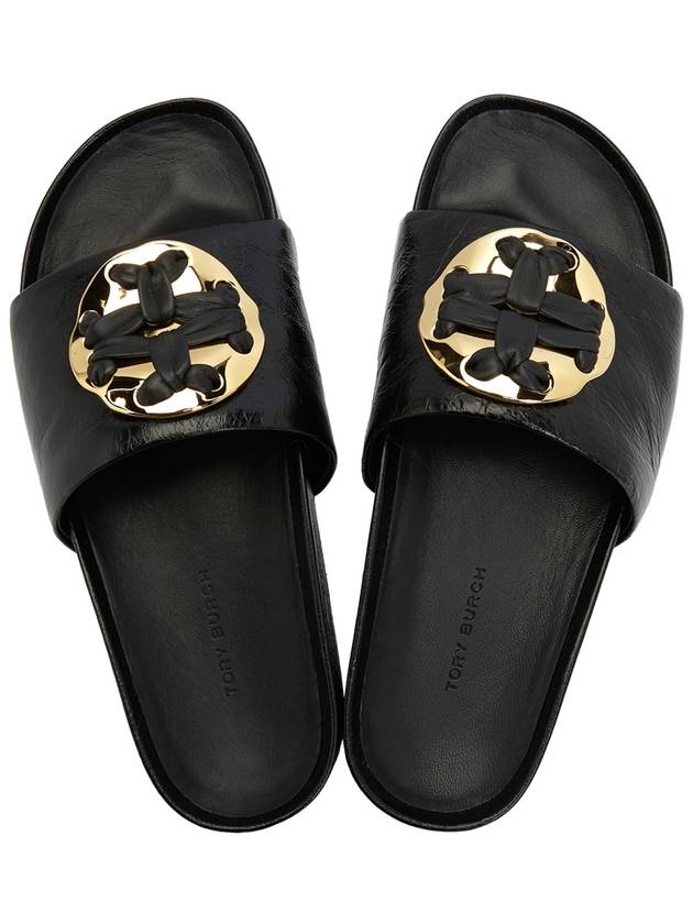 slide woven in black leather - TORY BURCH - BALAAN 3