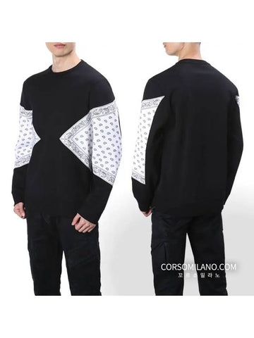 Men's Bandana Black Sweatshirt - NEIL BARRETT - BALAAN 1