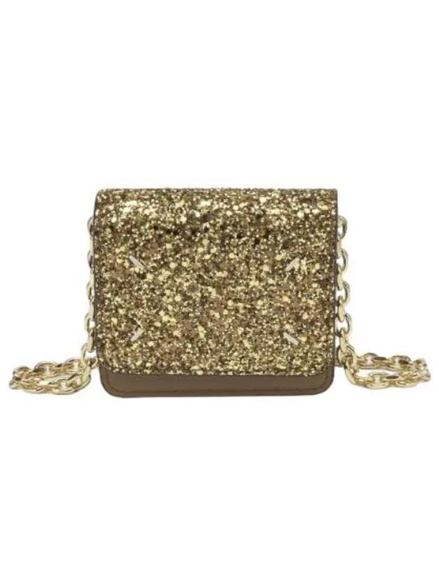 Glitter Micro Chain Link Leather Half Wallet Gold - MAISON MARGIELA - BALAAN 2