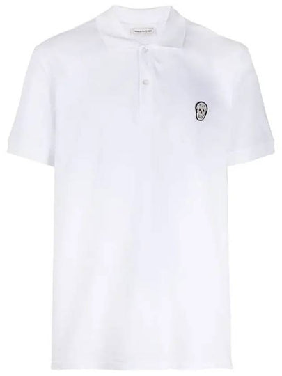 Skull Motif Short Sleeve Polo Shirt White - ALEXANDER MCQUEEN - BALAAN 2