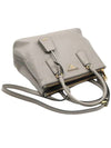 Women s Prada 1BA232 Gray Saffiano Lux Gold Triangle Galleria 2WAY gt bag Gangbuk used luxury goods - PRADA - BALAAN 6