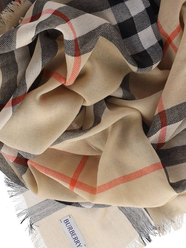 Vintage Check Wool Scarf Beige - BURBERRY - BALAAN 3