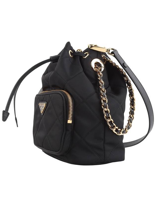 1BH038 Duet Pocono Re Nylon Quilted Chain Bucket Bag 34145Y - PRADA - BALAAN 2