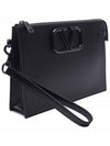 Men's V Logo Signature Clutch Bag Black - VALENTINO - BALAAN 4