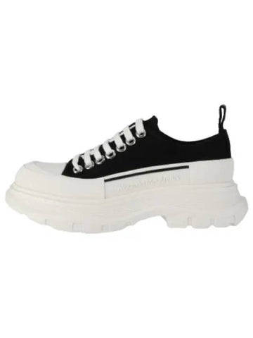 Tread Slick Sneakers Black White - ALEXANDER MCQUEEN - BALAAN 1