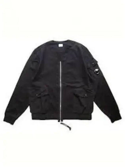 Men's Logo Patch Zip-Up Jacket Black - CP COMPANY - BALAAN 2