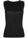 Pleated Sleeveless Black - ISSEY MIYAKE - BALAAN 4