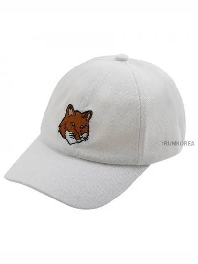 Large Fox Head 6P Ball Cap White - MAISON KITSUNE - BALAAN 2