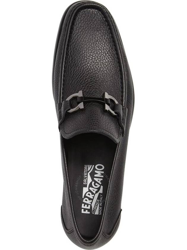 Gancini Suede Moccasin Loafers Black - SALVATORE FERRAGAMO - BALAAN 3