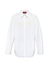 Logo Cotton Long Sleeve Shirt White - GUCCI - BALAAN 2