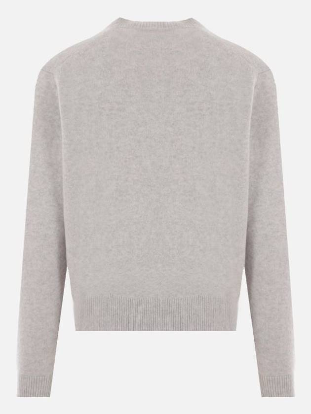 Baby Fox Patch Regular Knit Top Light Grey Melange - MAISON KITSUNE - BALAAN 4