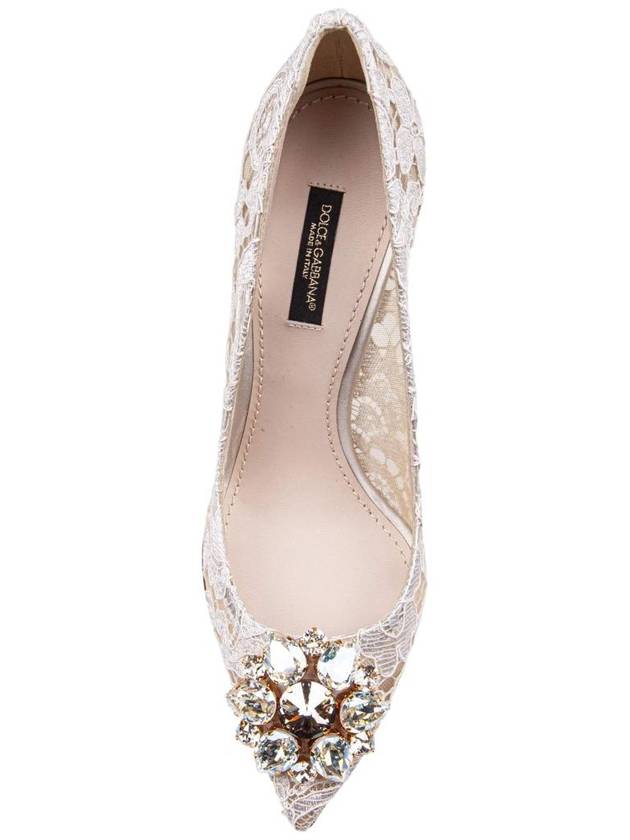 Lace Bellucci Pumps Heel White - DOLCE&GABBANA - BALAAN 4