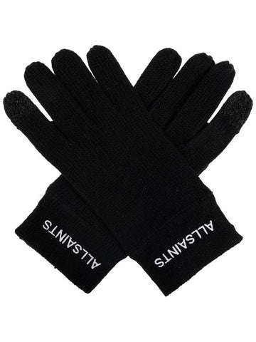 AllSaints Logo Gloves, Women's, Black - ALLSAINTS - BALAAN 1