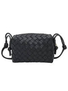 Intrecciato Loop Small Leather Cross Bag Black - BOTTEGA VENETA - BALAAN 2