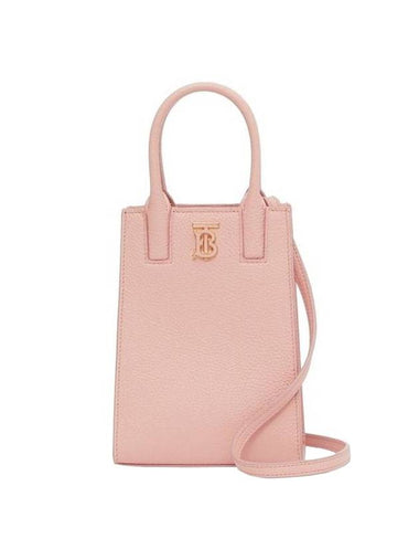 Micro Frances Leather Tote Bag Pink - BURBERRY - BALAAN 1