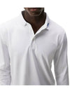 Men's Tour Tech Long Sleeve Polo Shirt White - J.LINDEBERG - BALAAN 3