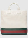 Embossed Detail Fabric Canvas Tote Bag White - GUCCI - BALAAN 7