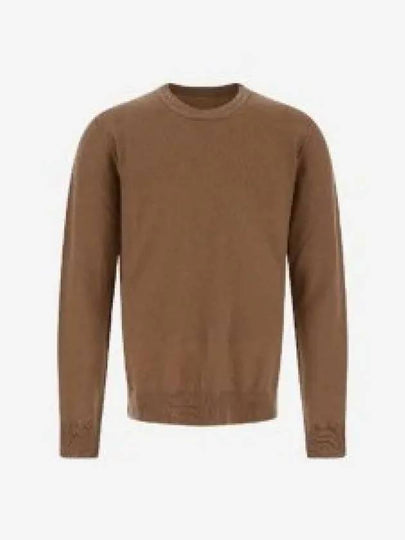 Crew Neck Cashmere Knit Top Brown - MAISON MARGIELA - BALAAN 2