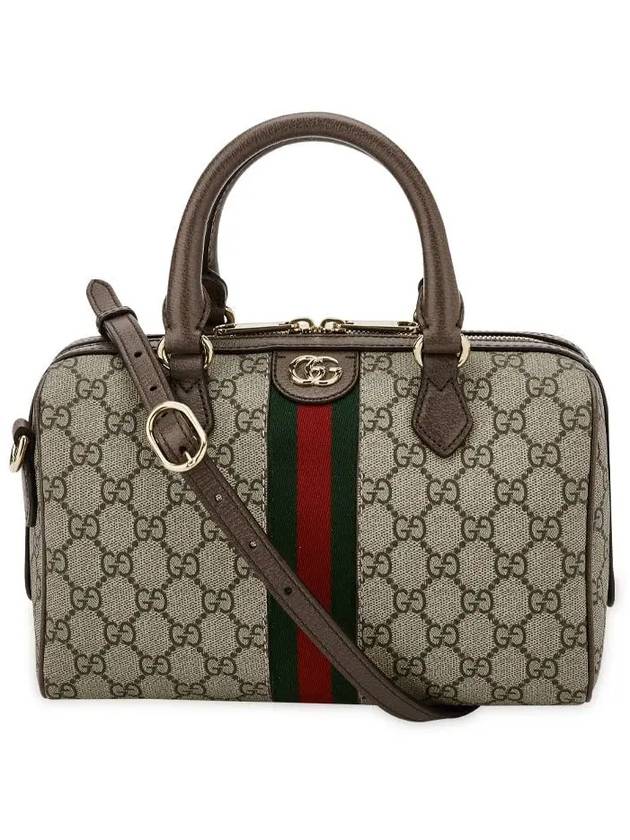 Ophidia GG Small Top Handle Ebony Canvas Brief Cases Beige - GUCCI - BALAAN 4