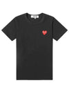 Red Heart Short Sleeve T-Shirt P1 T107 1 Black - COMME DES GARCONS - BALAAN 2