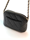 Classic Crossbag On Chain Grained Calfskin & Silver Black - CHANEL - BALAAN 3