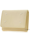 Stitch Leather Tri-Fold Half Wallet Yellow - MAISON MARGIELA - BALAAN 3