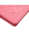 Pink Lambskin Boy Long Flap Wallet No 22 A80285 - CHANEL - BALAAN 7