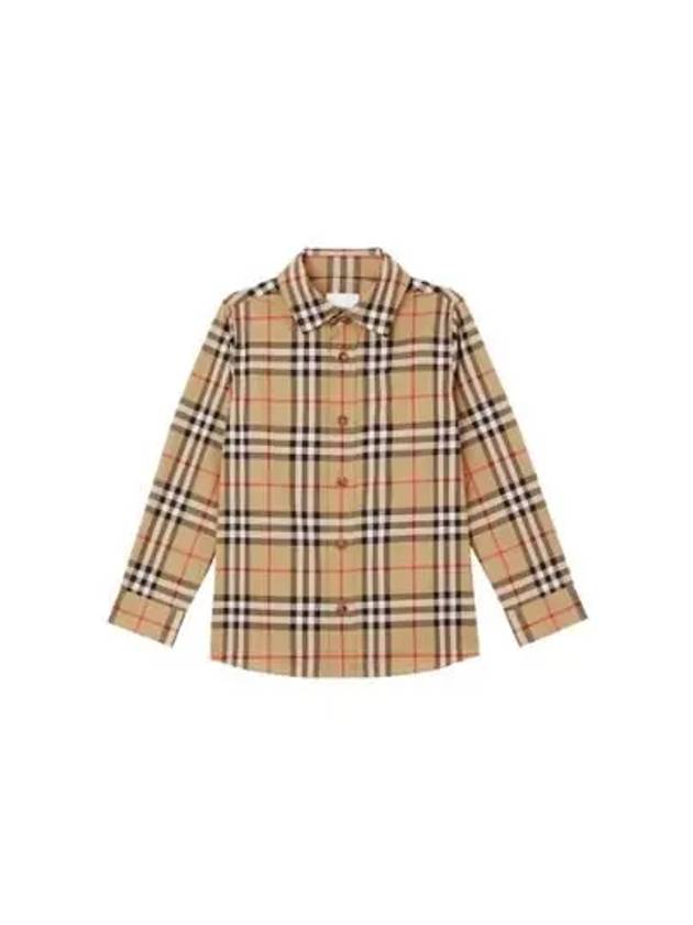 Kids Unisex Vintage Check Cotton Shirt 8014134 - BURBERRY - BALAAN 1