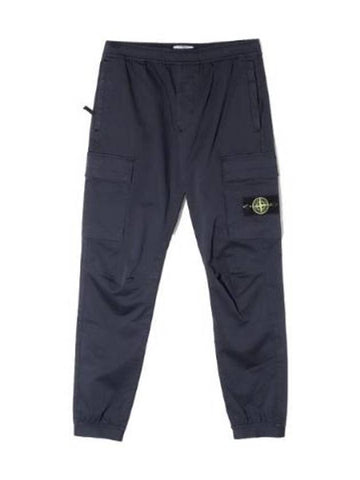 Pants Stretch Cotton Wool Satin Cargo Pants Regular Tapered Fit - STONE ISLAND - BALAAN 1