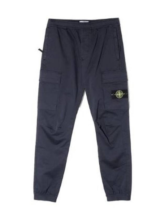 Pants Stretch Cotton Wool Satin Cargo Pants Regular Tapered Fit - STONE ISLAND - BALAAN 1