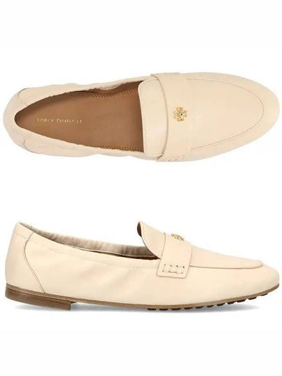 Ballet Double T Napa Leather Loafers New Cream - TORY BURCH - BALAAN 2