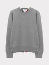 Center Back Striped Stitch Merino Wool Knit Top Grey - THOM BROWNE - BALAAN 2