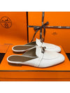 Women's 365 Oz Mule Slippers White Silver Kelly - HERMES - BALAAN 1