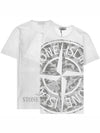 Men's Big Logo Camo Short Sleeve T-Shirt White - STONE ISLAND - BALAAN 2