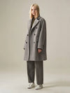 005 Gray Double Breasted Middle Coat - VOYONN - BALAAN 8