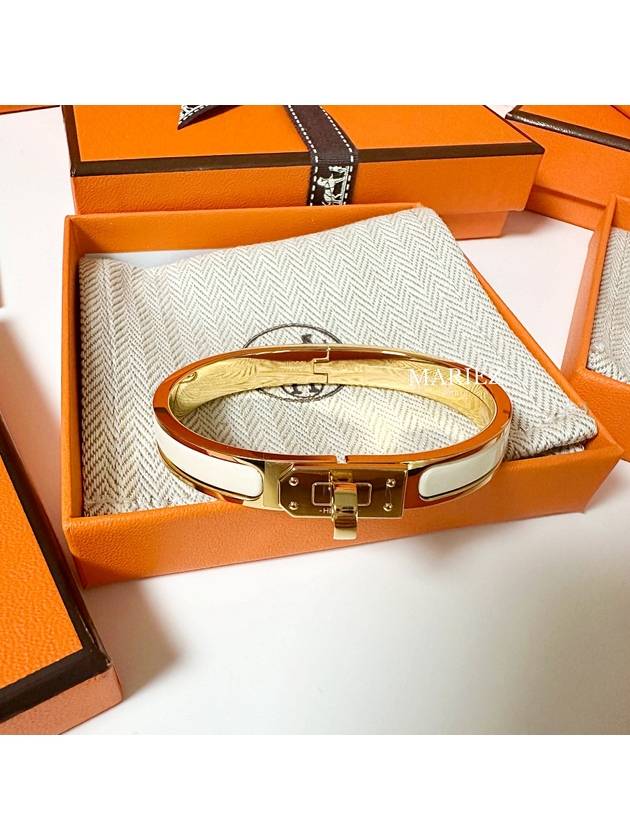 Mini Click Kelly Bracelet Gold Cream - HERMES - BALAAN 11