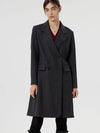 Women's Italian Check Twill Wool Double Coat Grey - RS9SEOUL - BALAAN 2