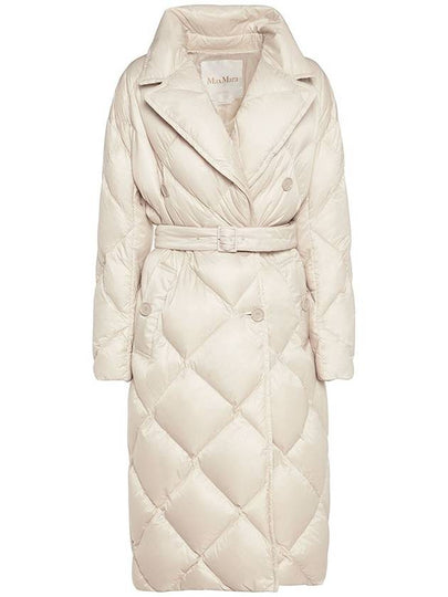 Trecoat Diamond Quilted Belted Padding Sand - MAX MARA - BALAAN 2