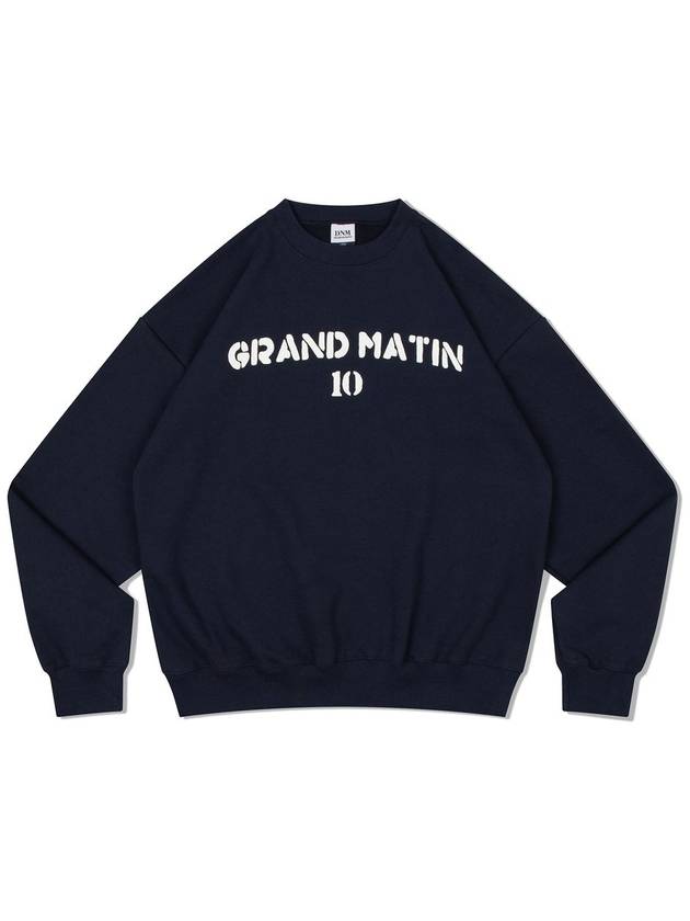 V Heavy Sweat Matin Sweatshirt Navy - DE GRAND MATIN - BALAAN 3