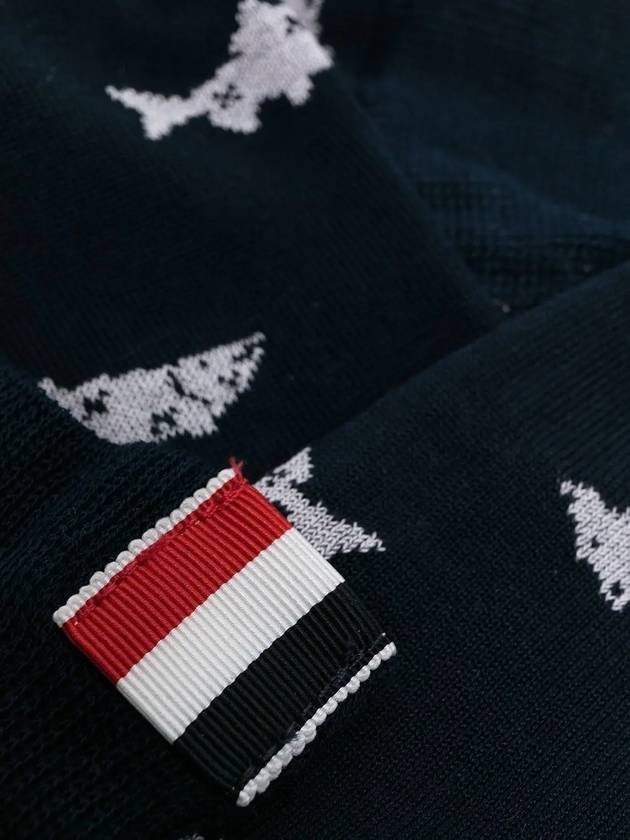 Bear Salmon Socks Navy MAS110A Y3012 415 - THOM BROWNE - BALAAN 3