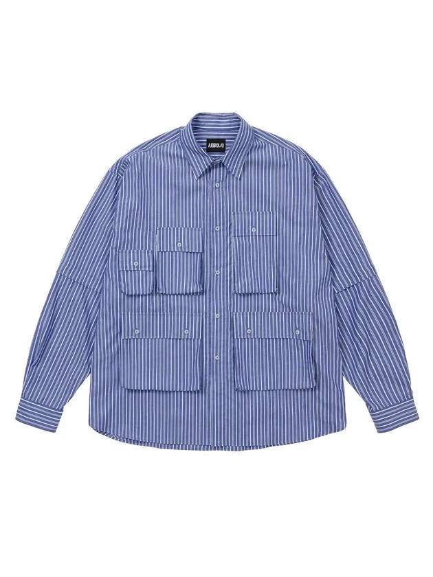 Fisherman striped long sleeve shirt blue - AJOBYAJO - BALAAN 1