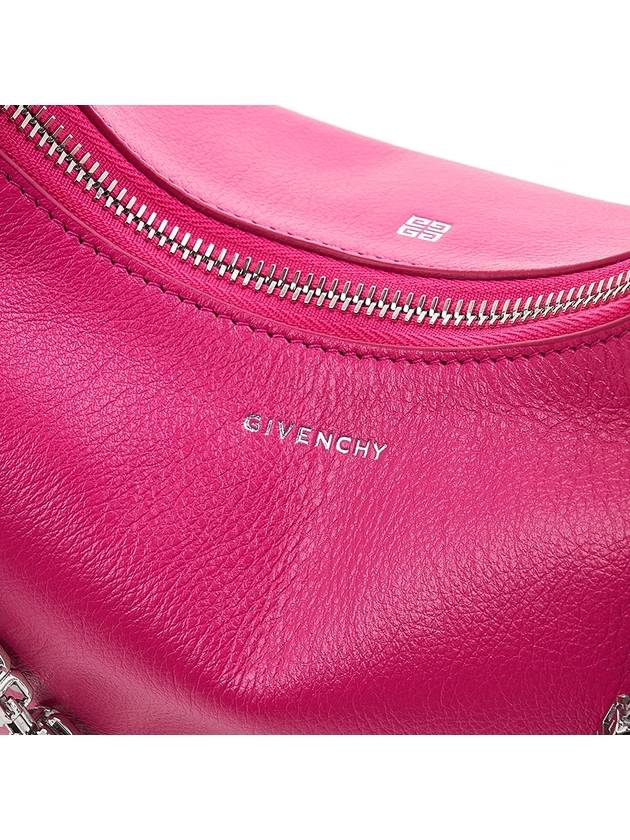 Moon Cut-out Leather Shoulder Bag Pink - GIVENCHY - BALAAN 7